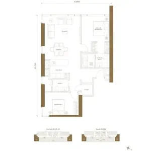 Pavilion Damansara Heights - Regent Suites - Floor Plan - 2 Bedroom - TYPE B1